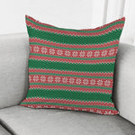 Christmas Knitted Pattern Print Pillow Cover