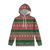 Christmas Knitted Pattern Print Pullover Hoodie