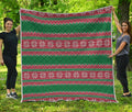 Christmas Knitted Pattern Print Quilt