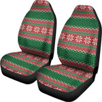 Christmas Knitted Pattern Print Universal Fit Car Seat Covers