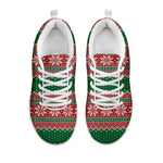 Christmas Knitted Pattern Print White Sneakers
