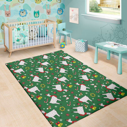 Christmas Llama Pattern Print Area Rug