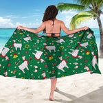 Christmas Llama Pattern Print Beach Sarong Wrap