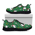 Christmas Llama Pattern Print Black Running Shoes