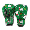 Christmas Llama Pattern Print Boxing Gloves
