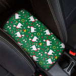 Christmas Llama Pattern Print Car Center Console Cover