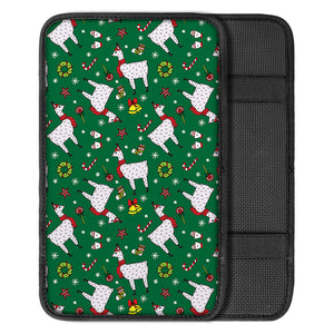 Christmas Llama Pattern Print Car Center Console Cover