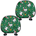 Christmas Llama Pattern Print Car Headrest Covers