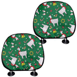 Christmas Llama Pattern Print Car Headrest Covers