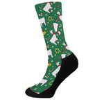 Christmas Llama Pattern Print Crew Socks