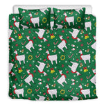Christmas Llama Pattern Print Duvet Cover Bedding Set