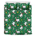 Christmas Llama Pattern Print Duvet Cover Bedding Set