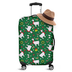 Christmas Llama Pattern Print Luggage Cover