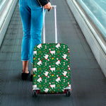 Christmas Llama Pattern Print Luggage Cover