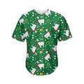 Christmas Llama Pattern Print Men's Baseball Jersey