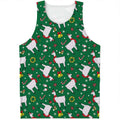 Christmas Llama Pattern Print Men's Tank Top