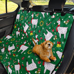 Christmas Llama Pattern Print Pet Car Back Seat Cover