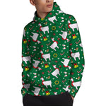 Christmas Llama Pattern Print Pullover Hoodie