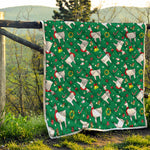 Christmas Llama Pattern Print Quilt