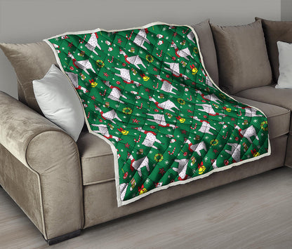 Christmas Llama Pattern Print Quilt