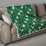 Christmas Llama Pattern Print Quilt