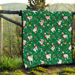 Christmas Llama Pattern Print Quilt