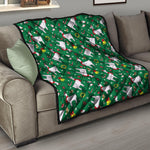 Christmas Llama Pattern Print Quilt