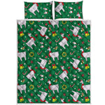 Christmas Llama Pattern Print Quilt Bed Set