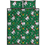 Christmas Llama Pattern Print Quilt Bed Set