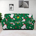 Christmas Llama Pattern Print Sofa Cover