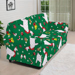 Christmas Llama Pattern Print Sofa Cover