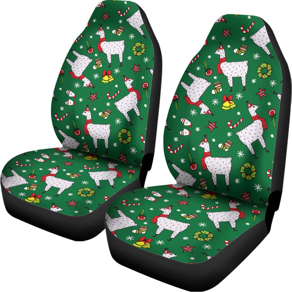 Christmas Llama Pattern Print Universal Fit Car Seat Covers