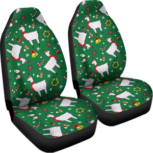 Christmas Llama Pattern Print Universal Fit Car Seat Covers