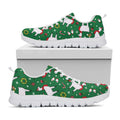Christmas Llama Pattern Print White Running Shoes