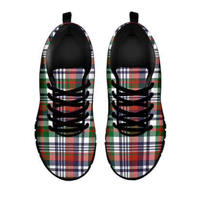 Christmas Madras Plaid Print Black Sneakers