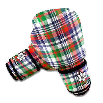 Christmas Madras Plaid Print Boxing Gloves
