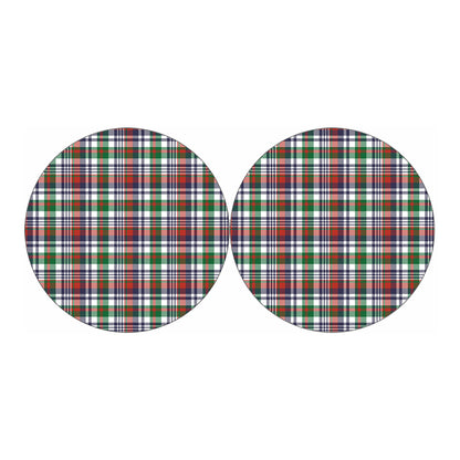 Christmas Madras Plaid Print Car Coasters
