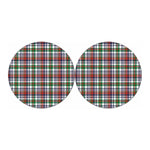Christmas Madras Plaid Print Car Coasters