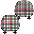 Christmas Madras Plaid Print Car Headrest Covers