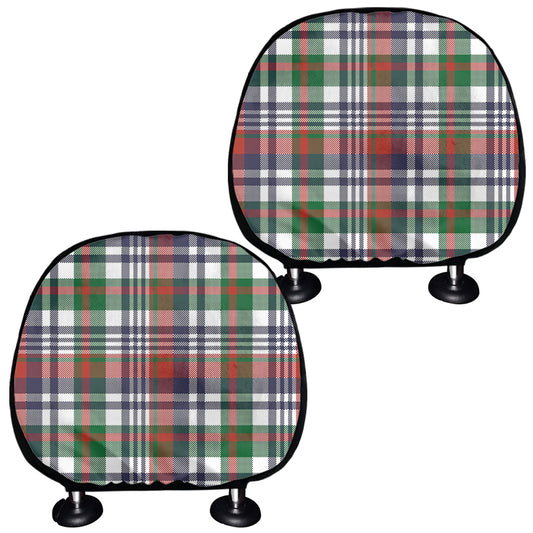 Christmas Madras Plaid Print Car Headrest Covers