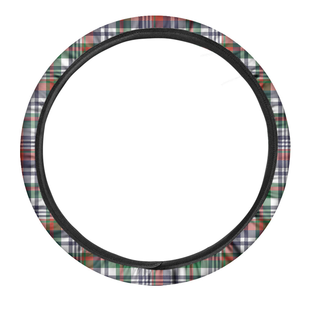 Christmas Madras Plaid Print Car Steering Wheel Cover