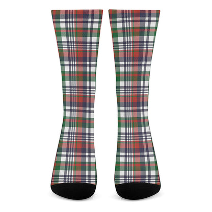 Christmas Madras Plaid Print Crew Socks