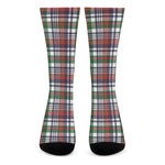 Christmas Madras Plaid Print Crew Socks