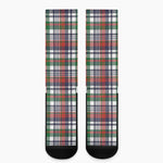 Christmas Madras Plaid Print Crew Socks