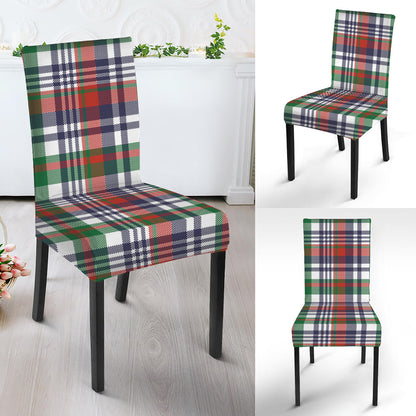 Christmas Madras Plaid Print Dining Chair Slipcover