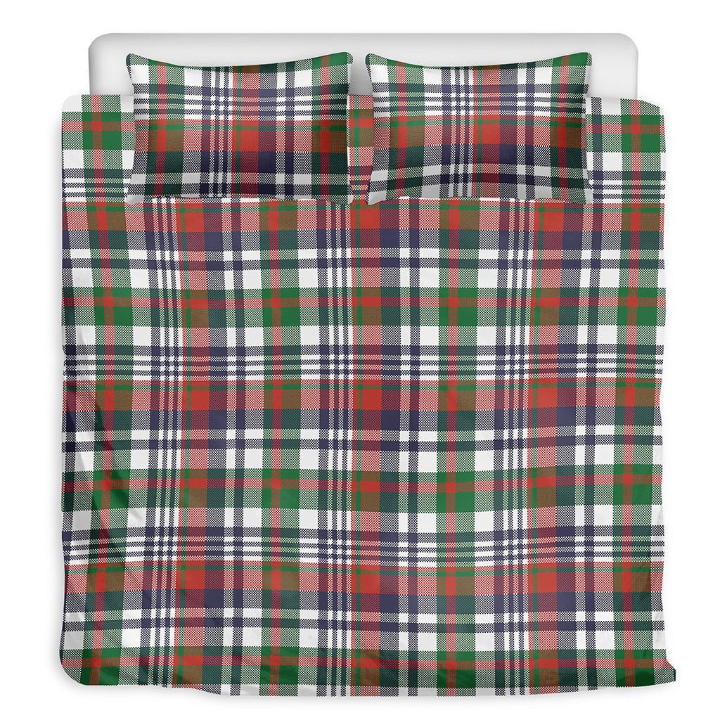 Christmas Madras Plaid Print Duvet Cover Bedding Set