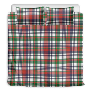 Christmas Madras Plaid Print Duvet Cover Bedding Set