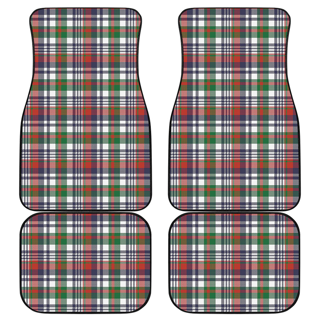 Christmas Madras Plaid Print Front and Back Car Floor Mats