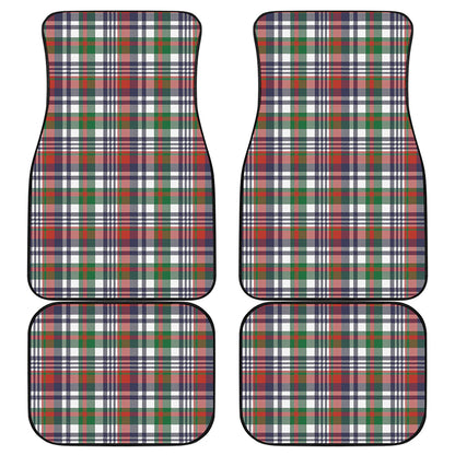 Christmas Madras Plaid Print Front and Back Car Floor Mats
