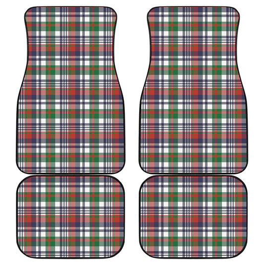 Christmas Madras Plaid Print Front and Back Car Floor Mats